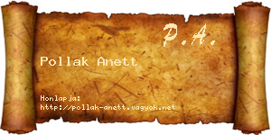 Pollak Anett névjegykártya